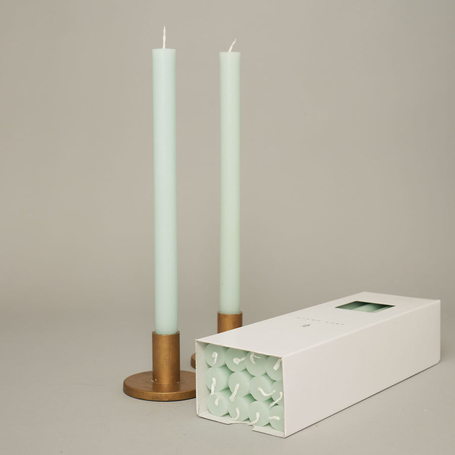 Eau de Nil Box of 12 Dining Candles | True Grace