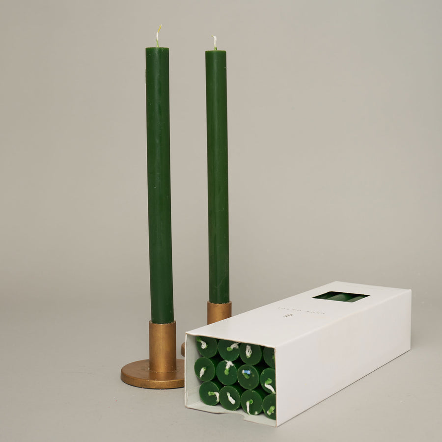 Holly Leaf Box of 12 Dining Candles | True Grace