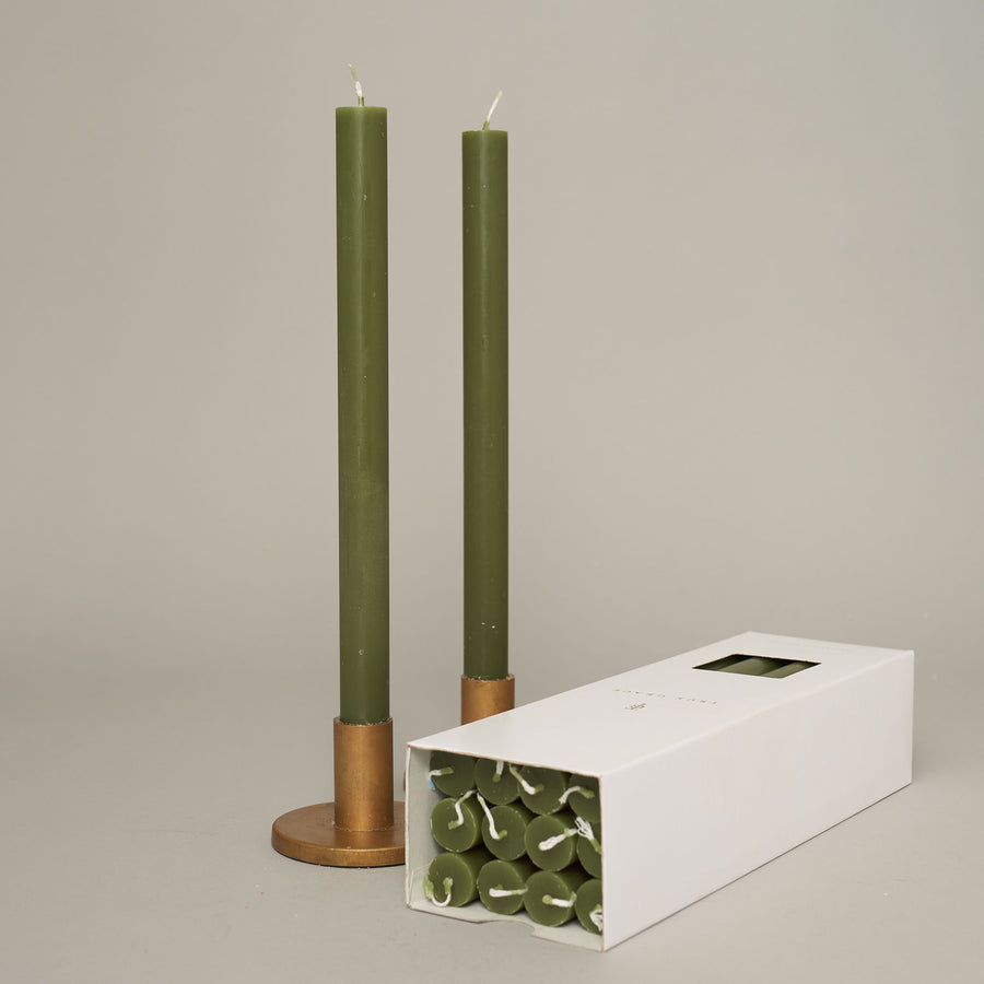 Sage Box of 12 Dining Candles | True Grace