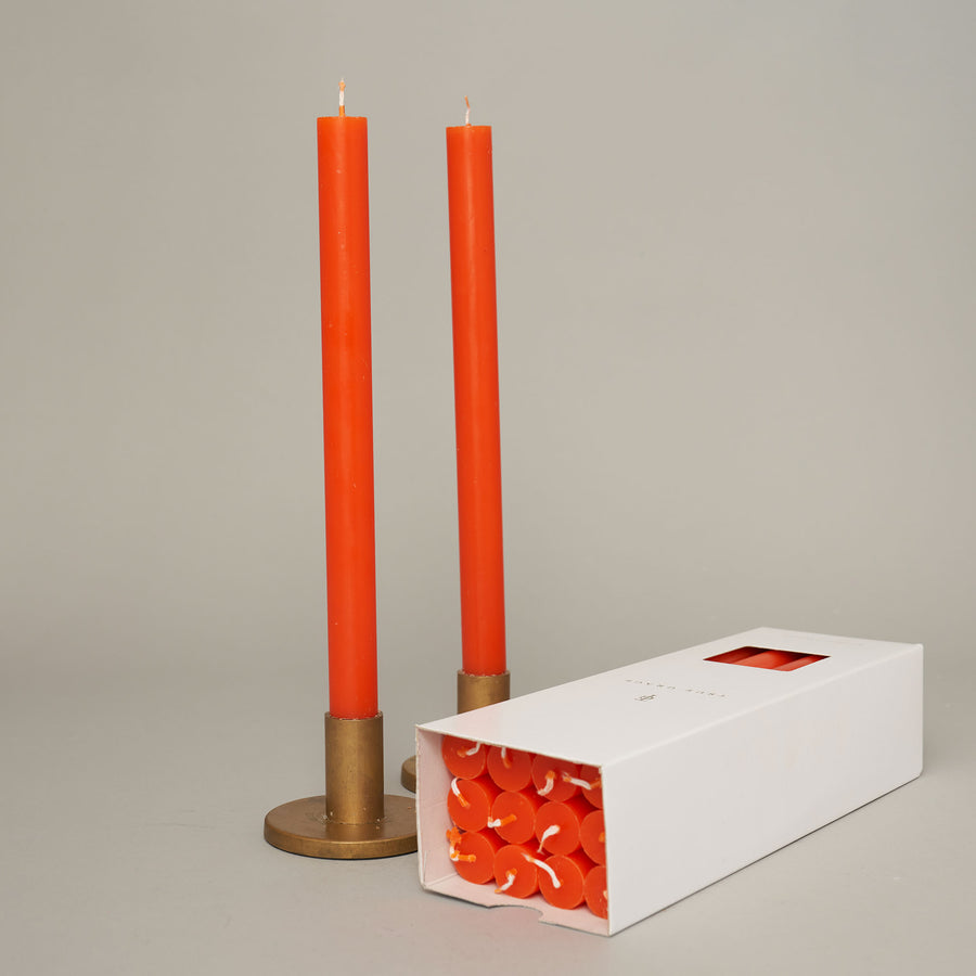 Tangerine Box of 12 Dining Candles | True Grace