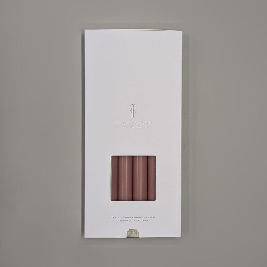 Rose Box of 6 Dining Candles | True Grace