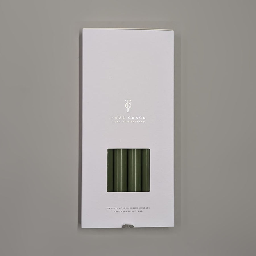 Sage Box of 6 Dining Candles | True Grace