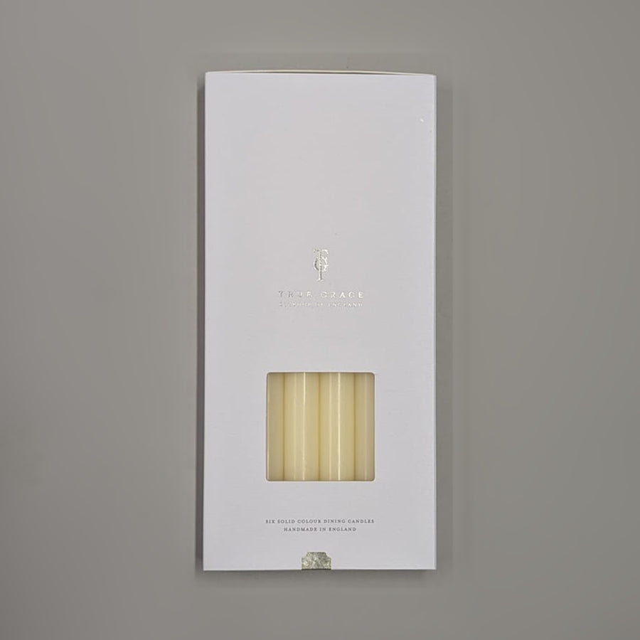 Ivory Box of 6 Dining Candles | True Grace