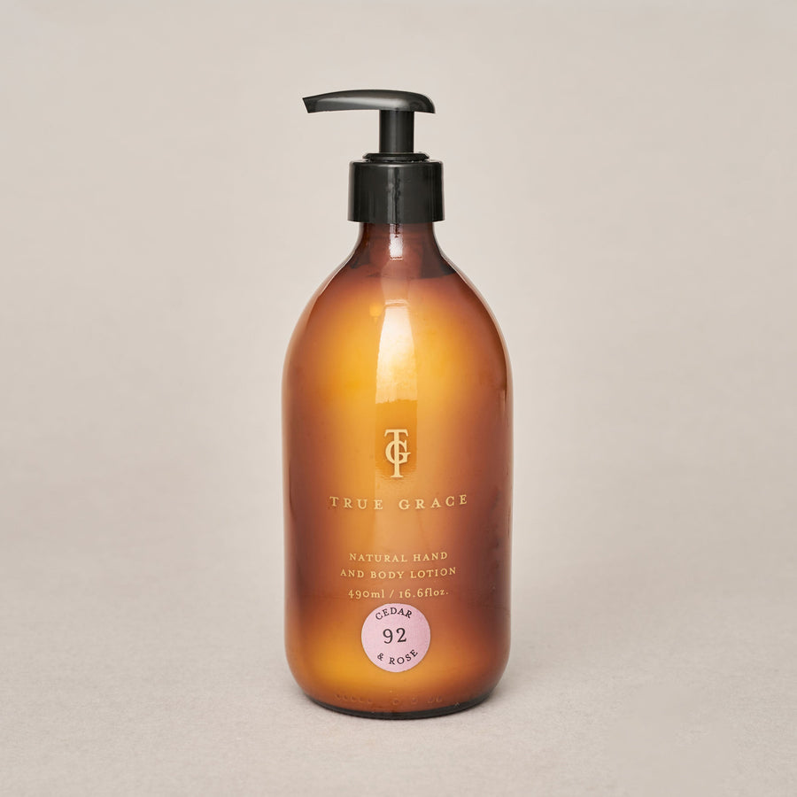 Cedar & Rose 490ml Hand & Body Lotion | True Grace