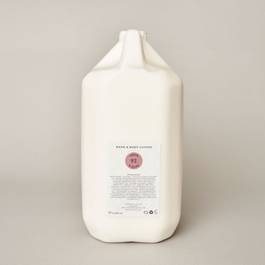 Cedar & Rose 5 Litre Hand & Body Lotion Refill | True Grace